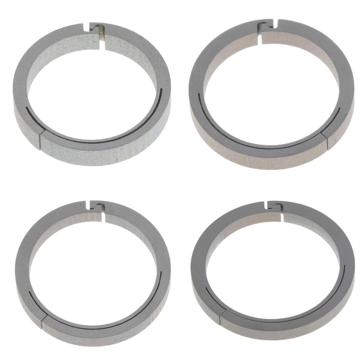 4pcs Titanium Circle Keychain Carabiner Ring Buckle Round Snap Hook Silver