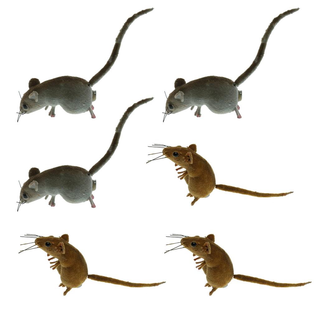 6x Realistic Mouse Animal Ornament Fridge Magnet Pot Hanger Garden Decor Toy