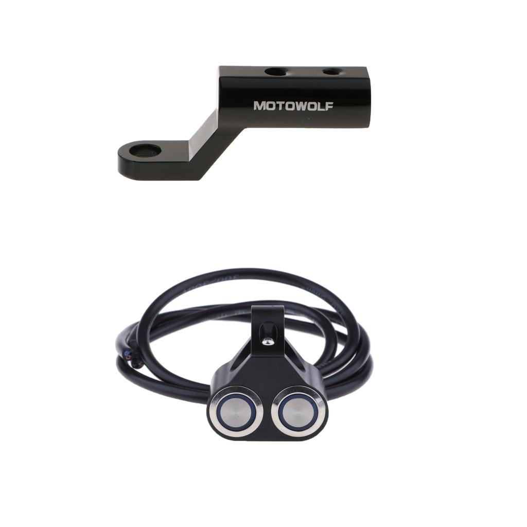 22mm Motorcycle Headlight Handlebar Switch+Rearview Mirror Expander Bracket