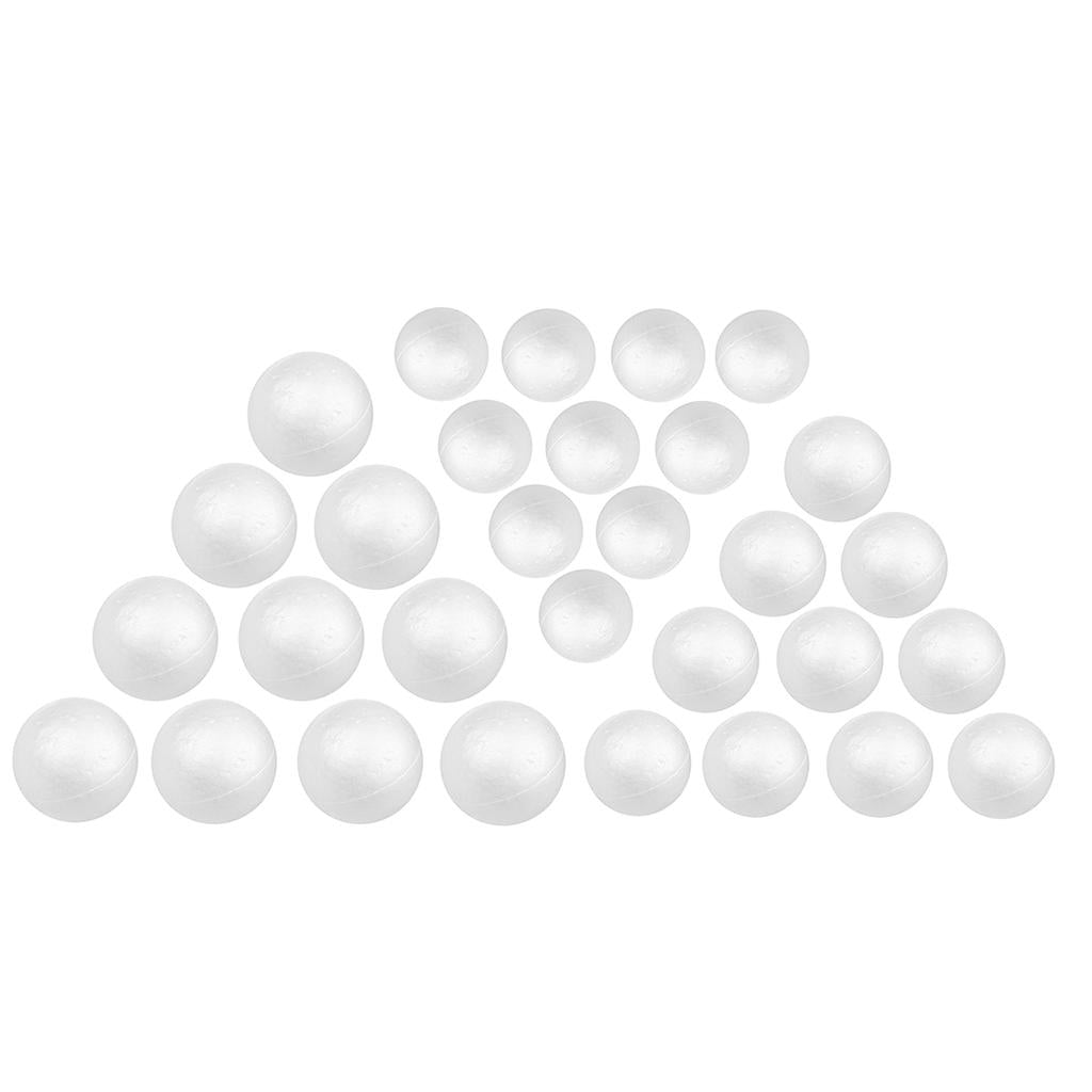 30 Pieces 7cm 8cm 10cm White Polystyrene Foam Balls for Modelling DIY Craft