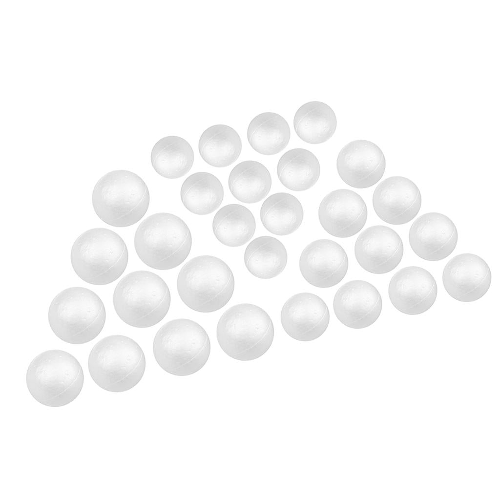 30 Pieces 7cm 8cm 10cm White Polystyrene Foam Balls for Modelling DIY Craft