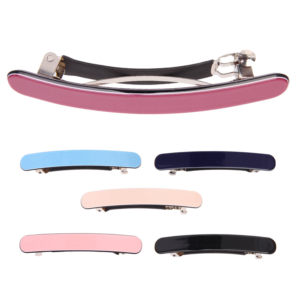 6pcs Elegant Ladies Acrylic Spring Large Hair Barrette Fancy Hair Jewelry