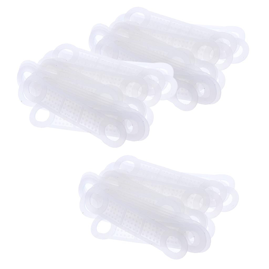 60Pcs Clear Non-Slip Silicone Clothes Hanger Grips Clothing Hanger Strips L