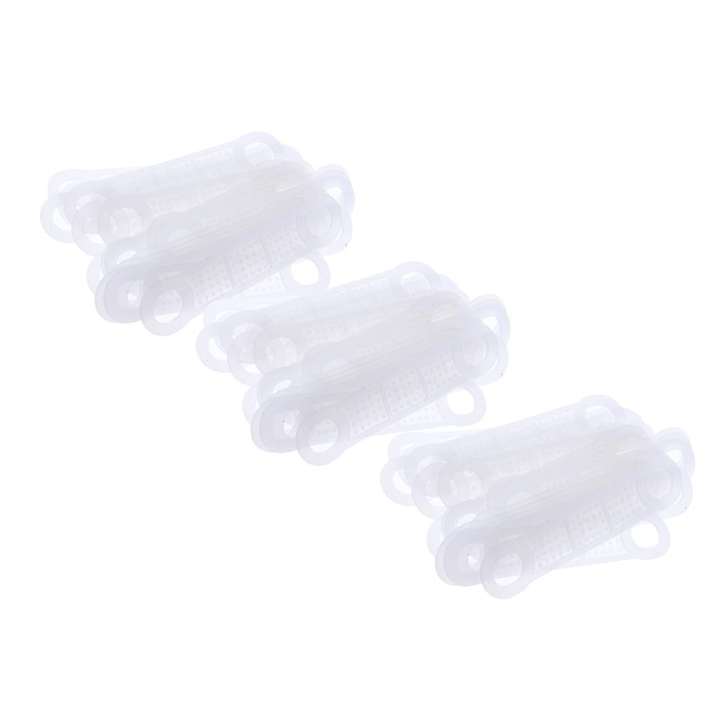 60Pcs Clear Non-Slip Silicone Clothes Hanger Grips Clothing Hanger Strips L
