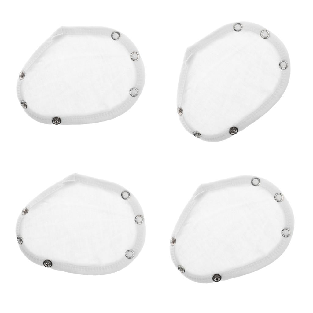 4Pcs Baby Romper Crotch Extenter Child Bodysuit Extenders White