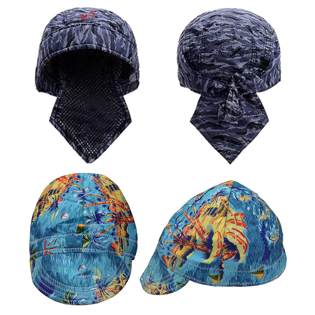 4x Welding Welder Protective Hat Cap Scarf Flame Retardant Cotton Helmet Set