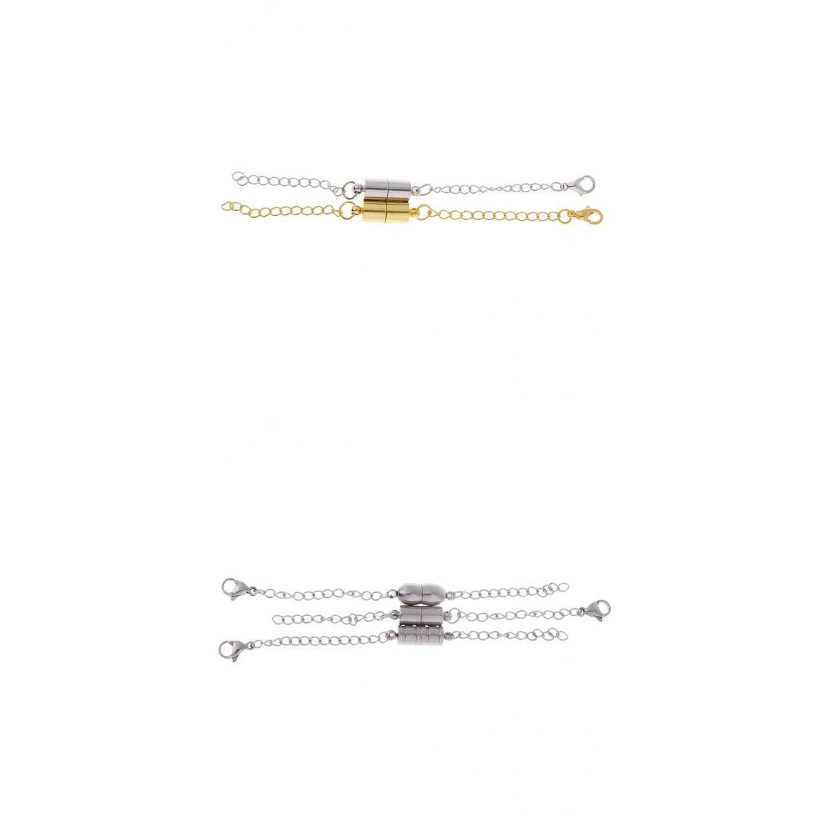 5 Sets Jewelry Making Magnetic Hooks Lobster Clasps Necklace Extenders Chain