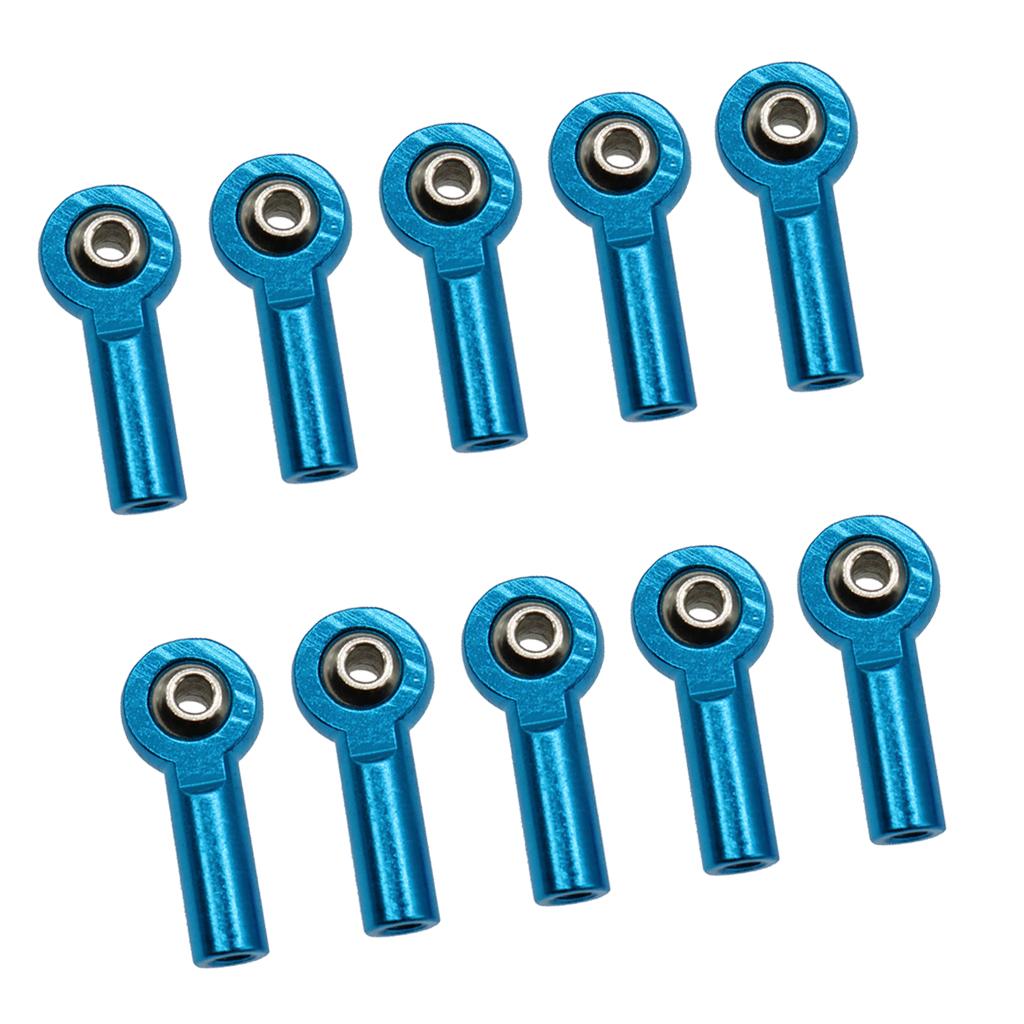 10 Piece M3 Metal Ball Head Holder Joint Rod End for RC Car Crawler Blue