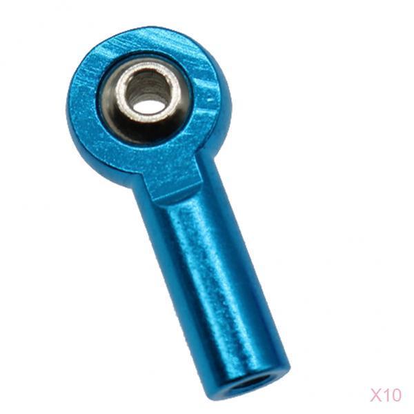 10 Piece M3 Metal Ball Head Holder Joint Rod End for RC Car Crawler Blue
