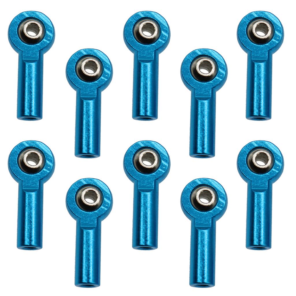 10 Piece M3 Metal Ball Head Holder Joint Rod End for RC Car Crawler Blue