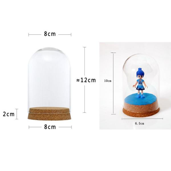 8x12&6.5x10cm Glass Cover Landscape Terrarium Container Lid Vase Bottle
