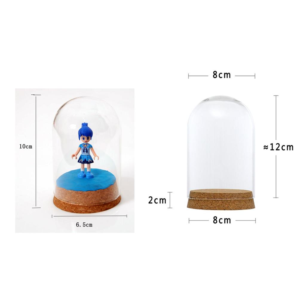 8x18&6.5x10cm Glass Cover Landscape Terrarium Container Lid Vase Bottle