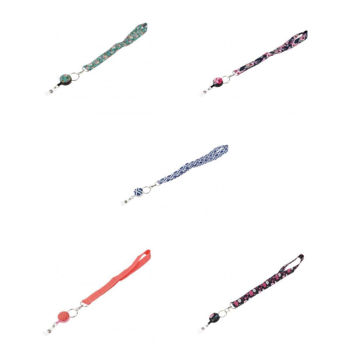 5x ID Badge Holder Lanyard Mobile Neck Strap Key Chain Hook for Works Office