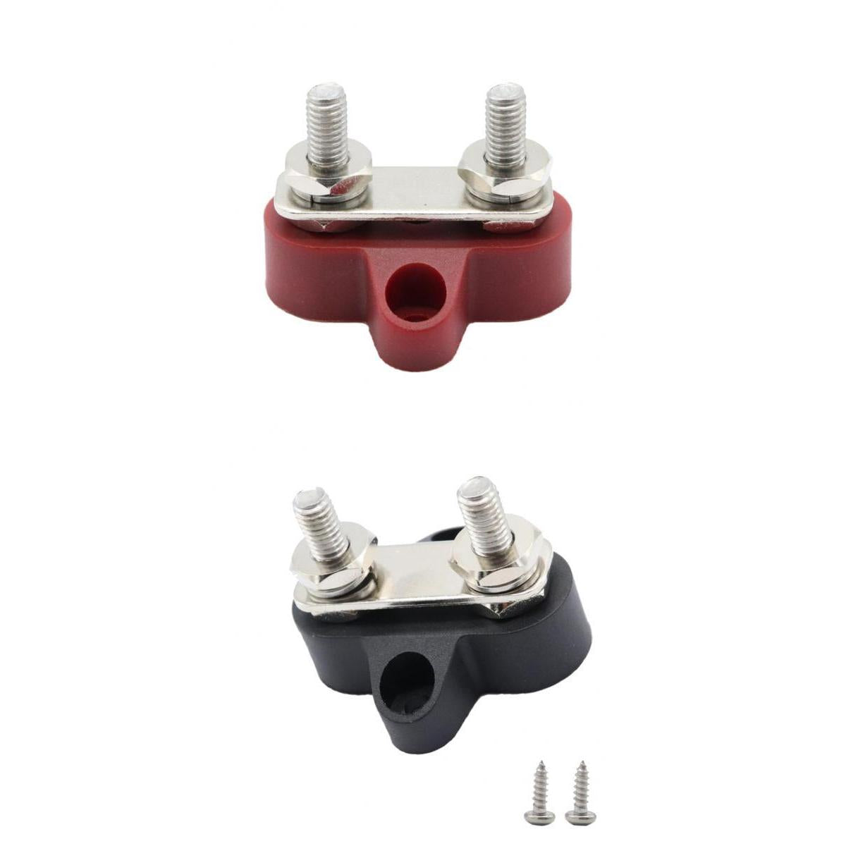 2 Pieces Boat 48V Heavy Duty Dual Terminal Stud M6 Power Distribution Block