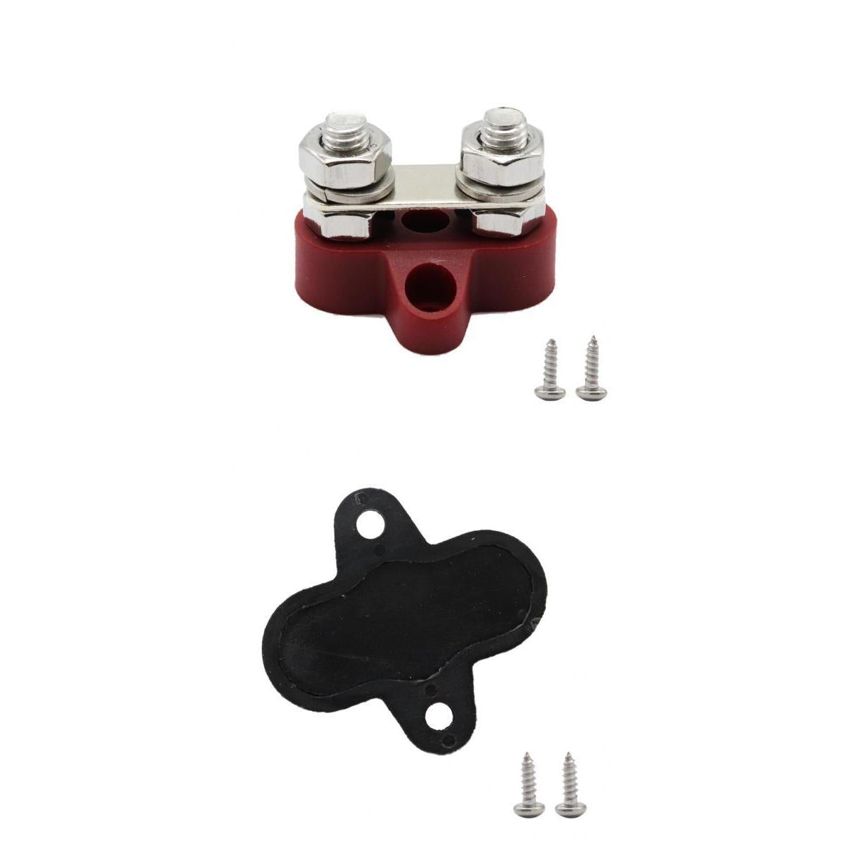 2 Pieces Boat 48V Heavy Duty Dual Terminal Studs M8 Power Distribution Block