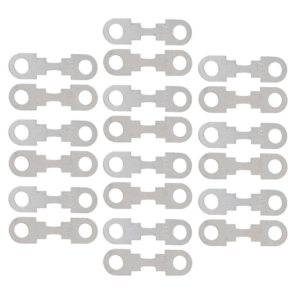 20 Pieces Car Flat Metal Fuse Strip for VW Audi SEAT Skoda Ford 100A 110A