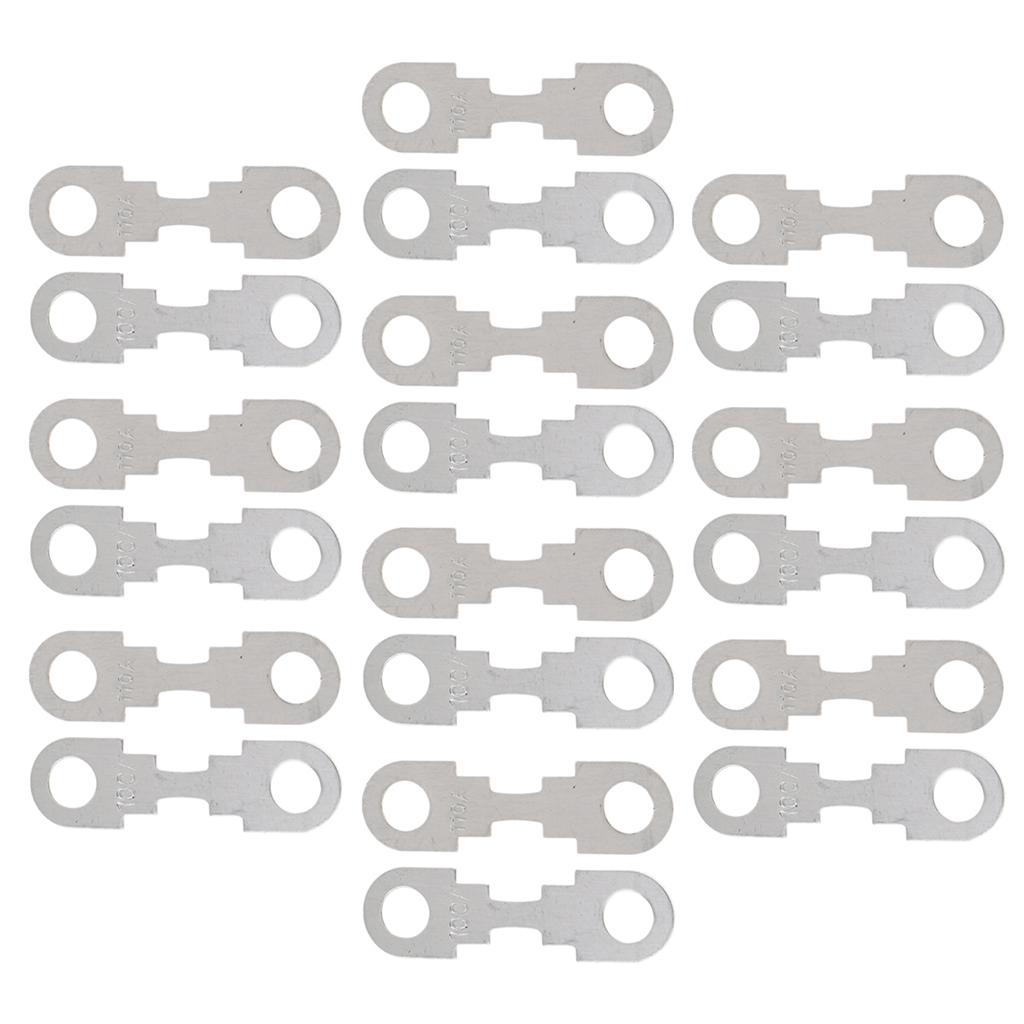 20 Pieces Car Flat Metal Fuse Strip for VW Audi SEAT Skoda Ford 100A 110A