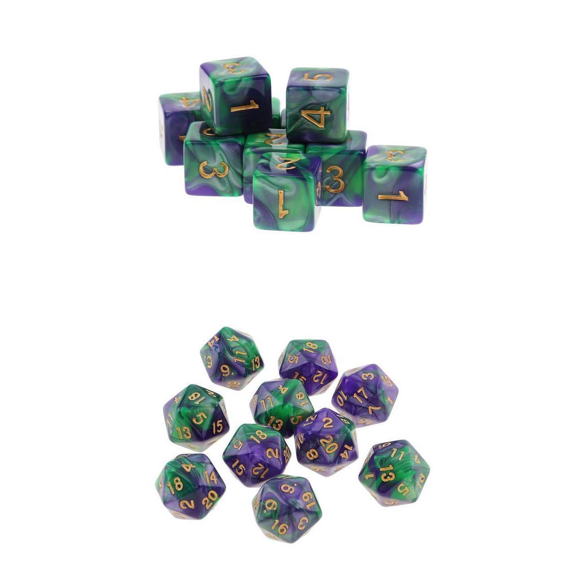 20 Pieces Polyhedral Dice Set for Dungeons and Dragons Table Games Gift