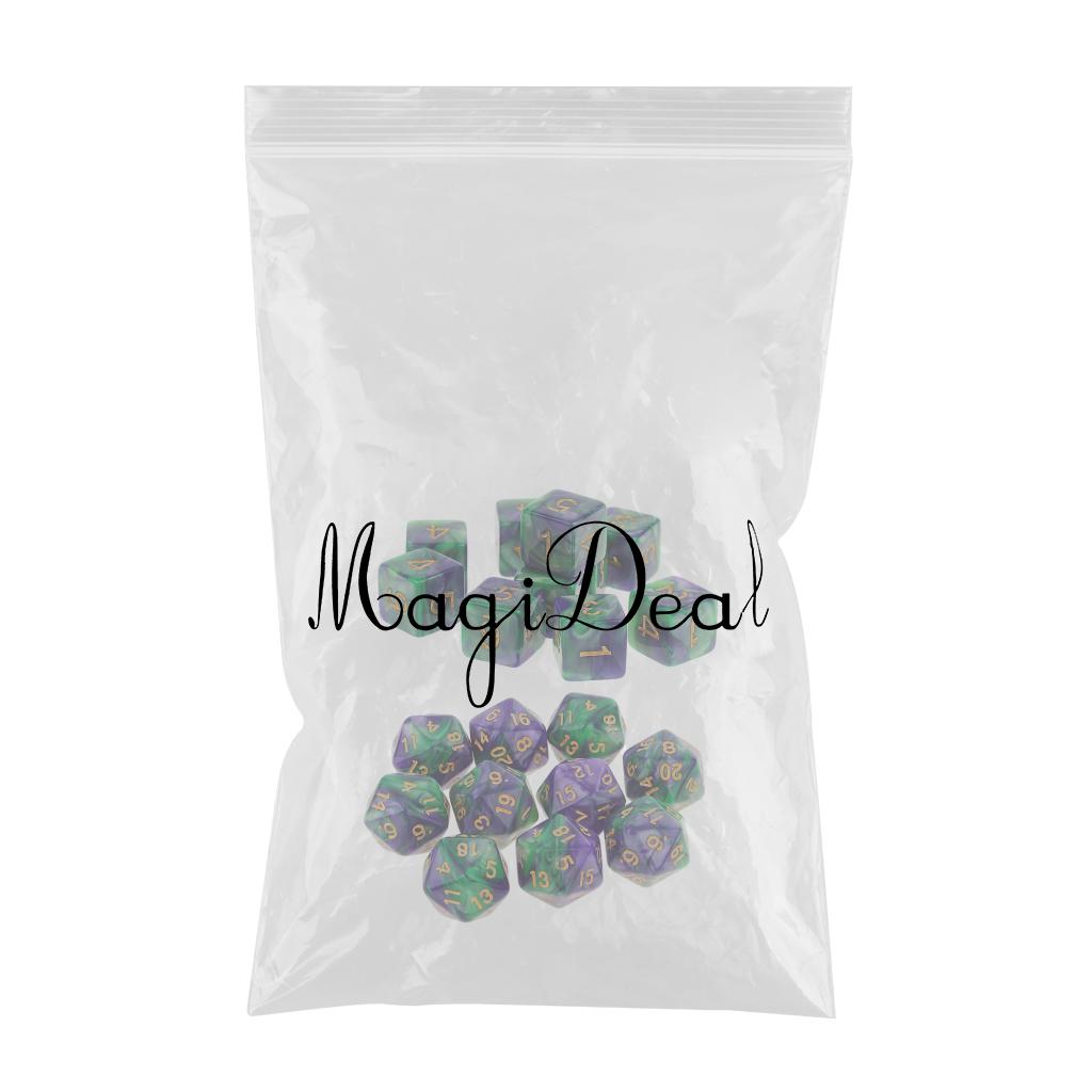 20 Pieces Polyhedral Dice Set for Dungeons and Dragons Table Games Gift