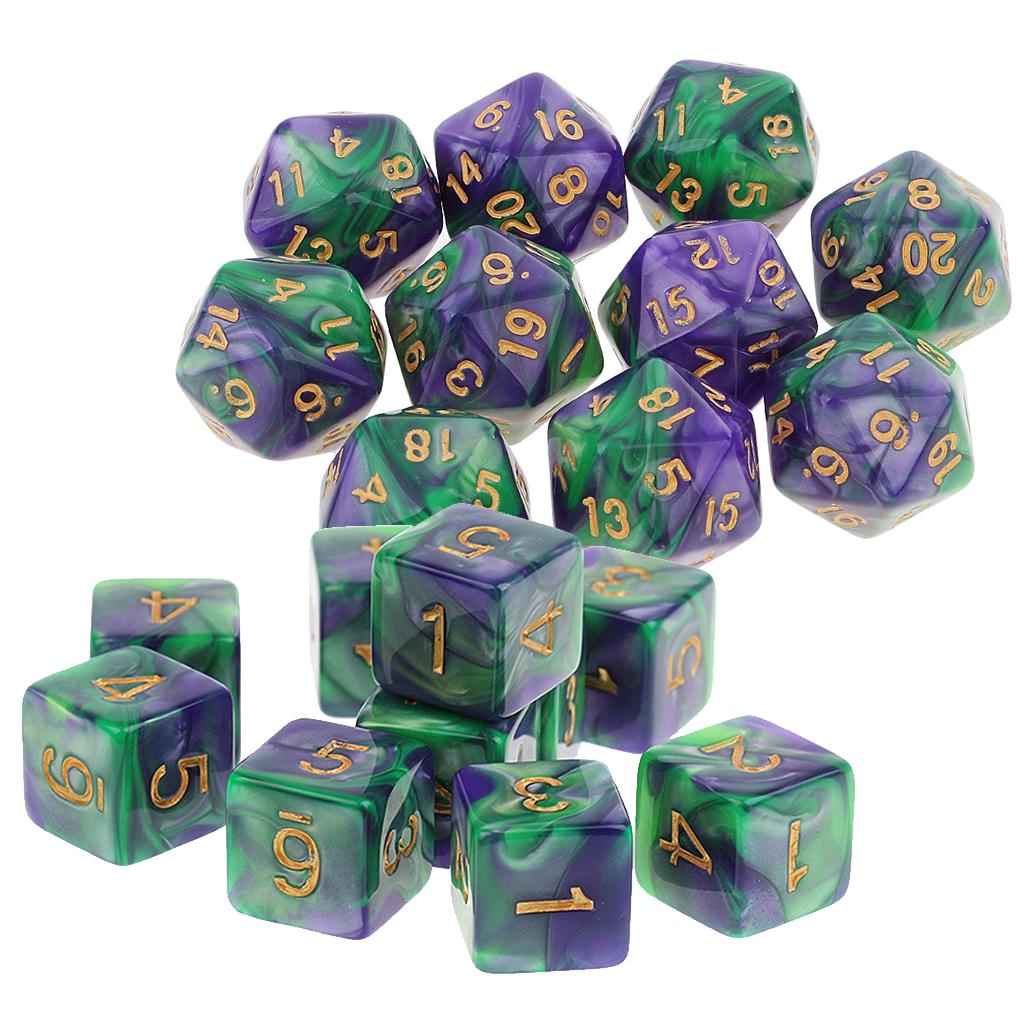 20 Pieces Polyhedral Dice Set for Dungeons and Dragons Table Games Gift