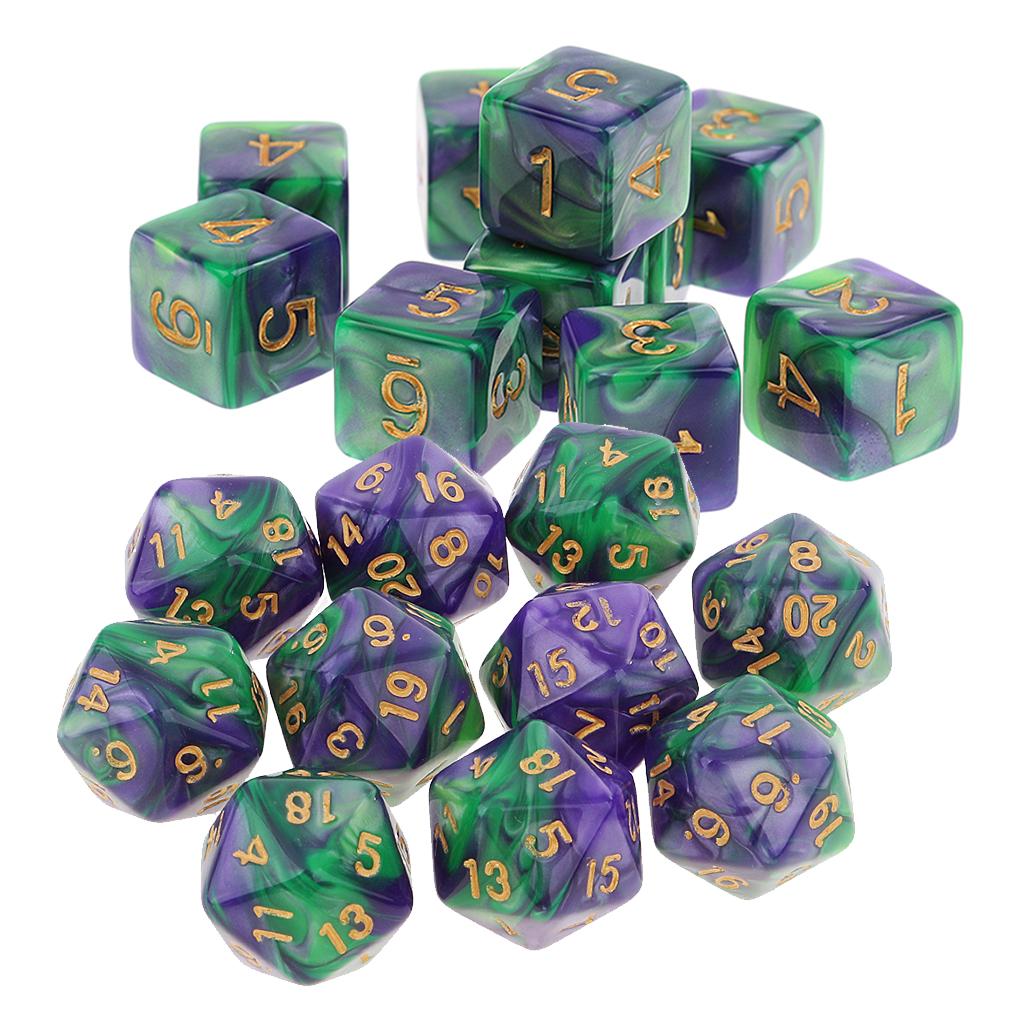 20 Pieces Polyhedral Dice Set for Dungeons and Dragons Table Games Gift