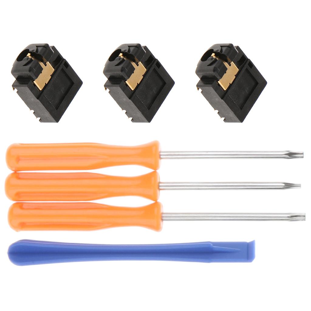 3Pack 3.5mm Jack Headphone Audio Port Socket For one Controller + Tools