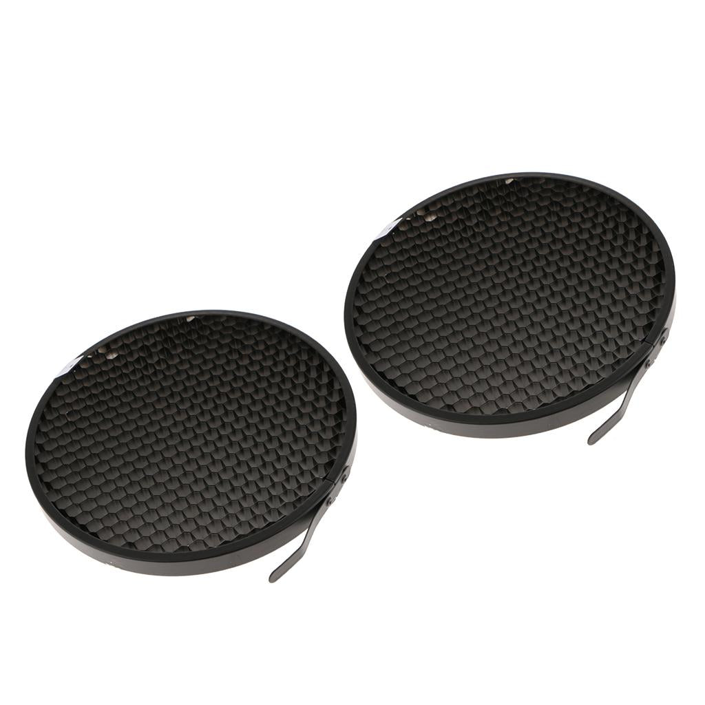 2Pcs 60 Degree Honeycomb Grid Mesh for 7 Reflector Diffuser Lamp Shade Dish"