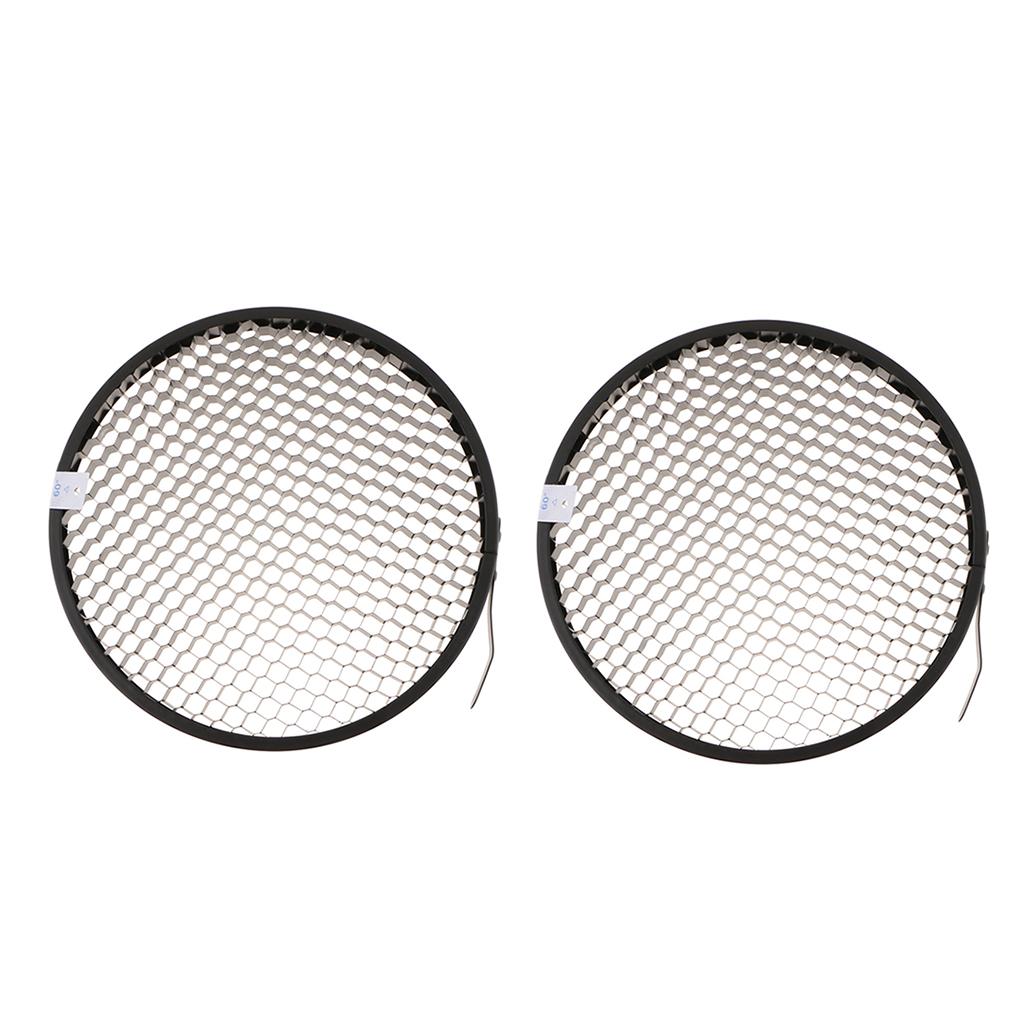 2Pcs 60 Degree Honeycomb Grid Mesh for 7 Reflector Diffuser Lamp Shade Dish"