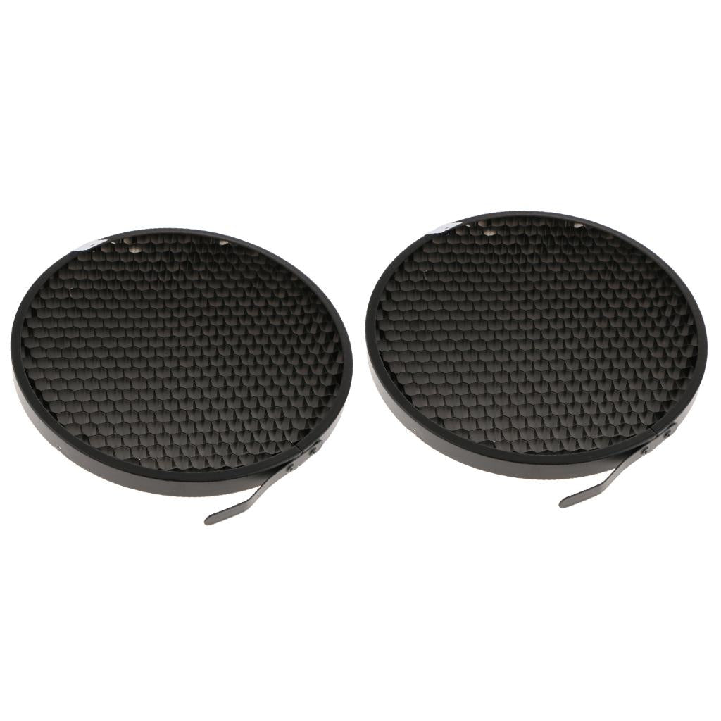 2Pcs 60 Degree Honeycomb Grid Mesh for 7 Reflector Diffuser Lamp Shade Dish"