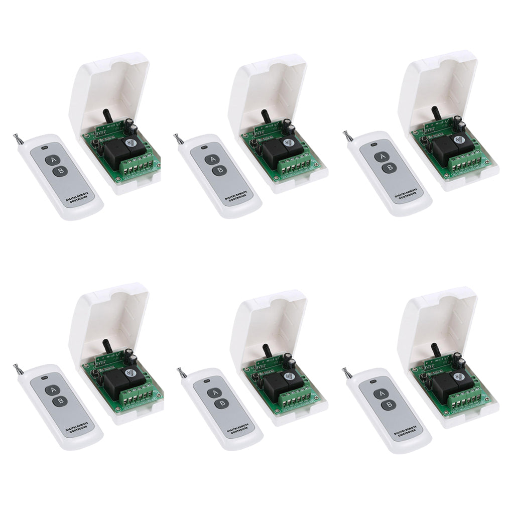 6 Pieces DC12V 2-way Switch with 1000m Remote Control Lighting Controller