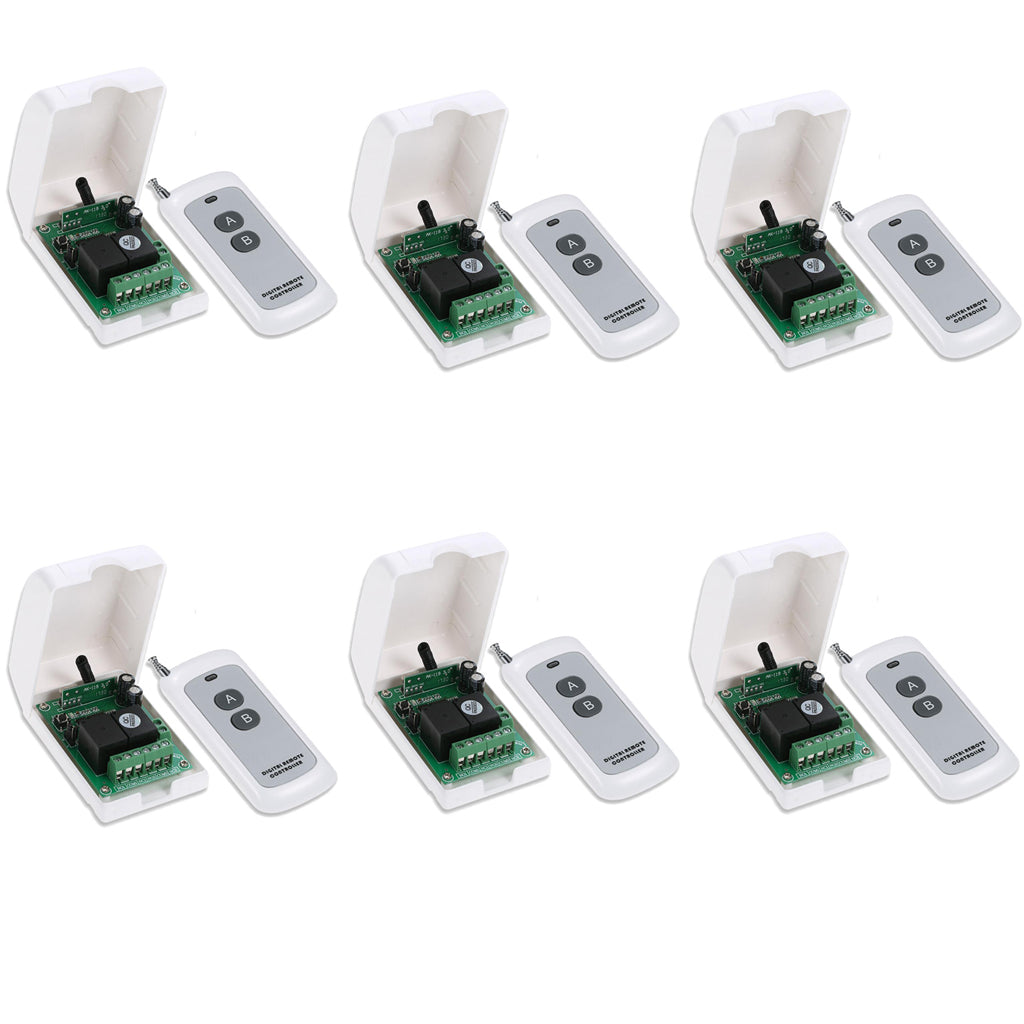 6 Pieces DC12V 2-way Switch with 1000m Remote Control Lighting Controller