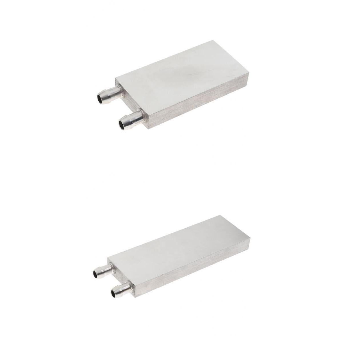 2Pack Aluminum Water Cooling Block for CPU Graphics Radiator Heatsink Silver