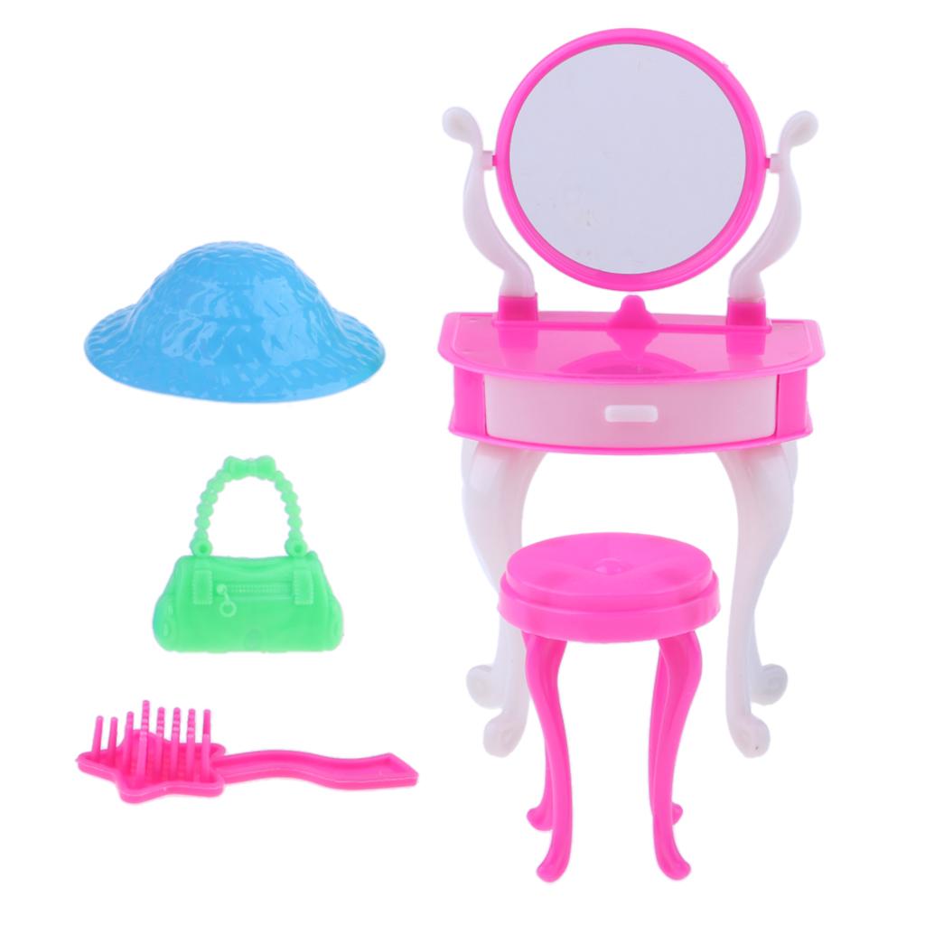 12inc Fashion Doll Bedroom Furniture Set Dresser & Wardrobe Set Random Color