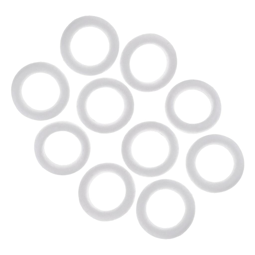 10 Pieces White DIY Circle Ring Styrofoam Foam Material for Art Craft 110mm