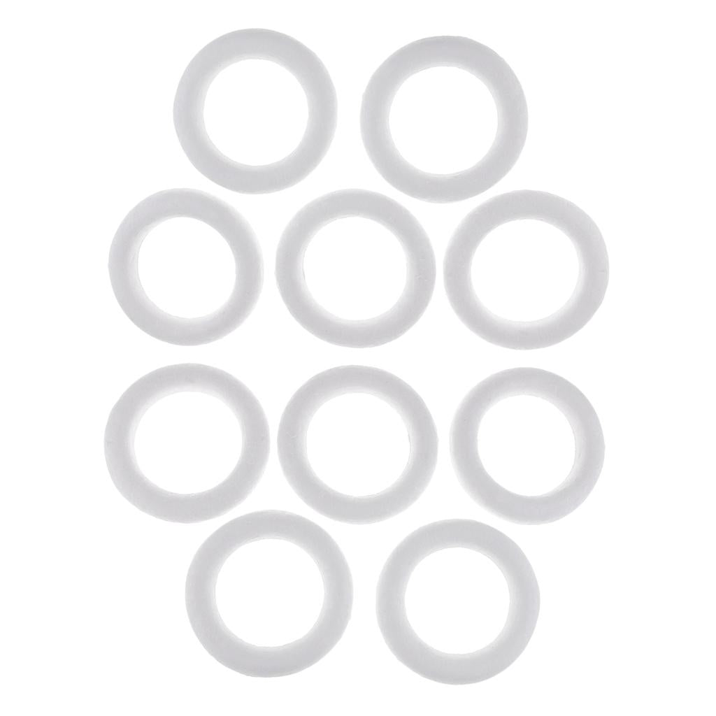 10 Pieces White DIY Circle Ring Styrofoam Foam Material for Art Craft 110mm