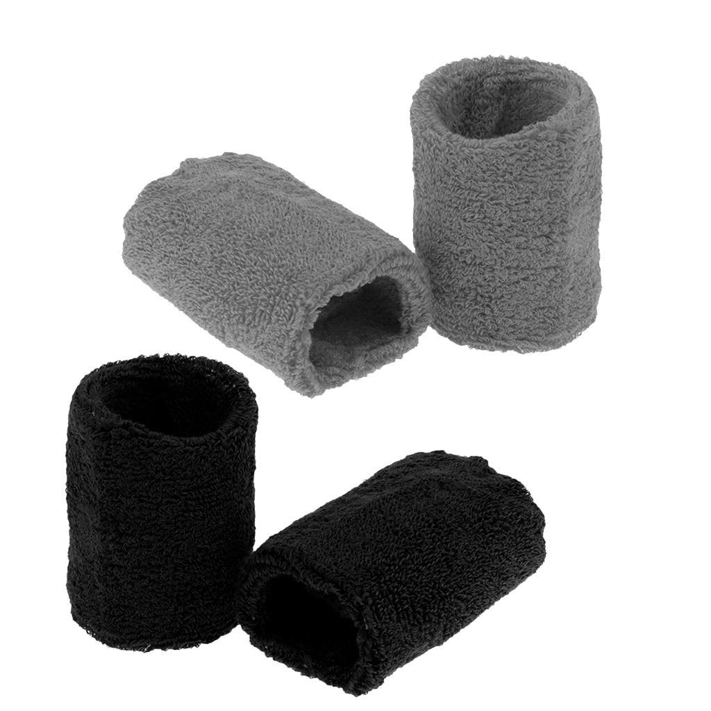 2 Pairs Sports Basketball Badminton Unisex Cotton Sweatbands Wristbands