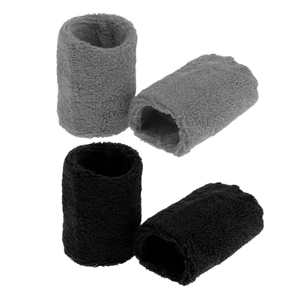 2 Pairs Sports Basketball Badminton Unisex Cotton Sweatbands Wristbands