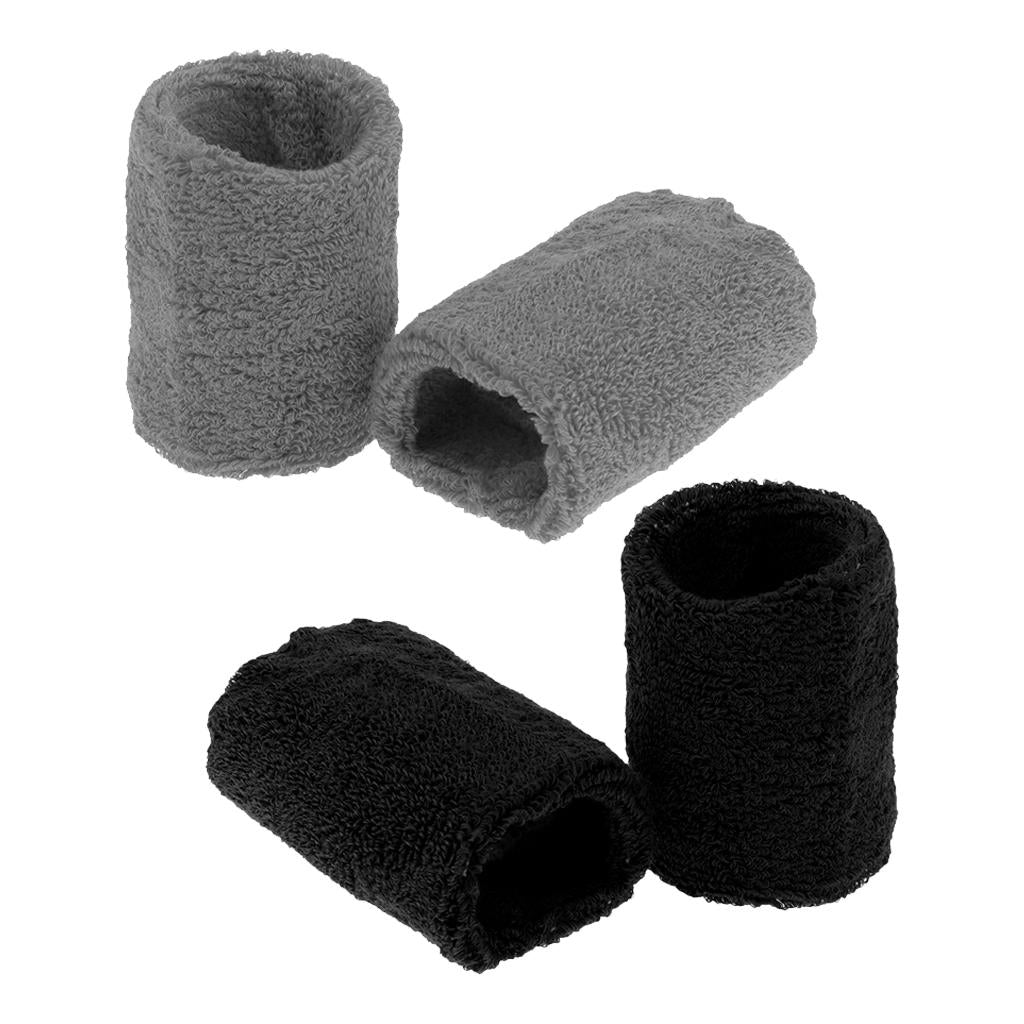 2 Pairs Sports Basketball Badminton Unisex Cotton Sweatbands Wristbands