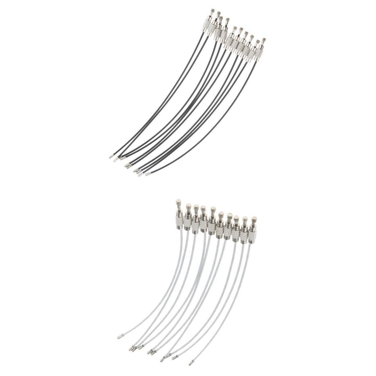 20 Pieces Cable Wire Loop Luggage Tag Loops Stainless Steel Wire Straps