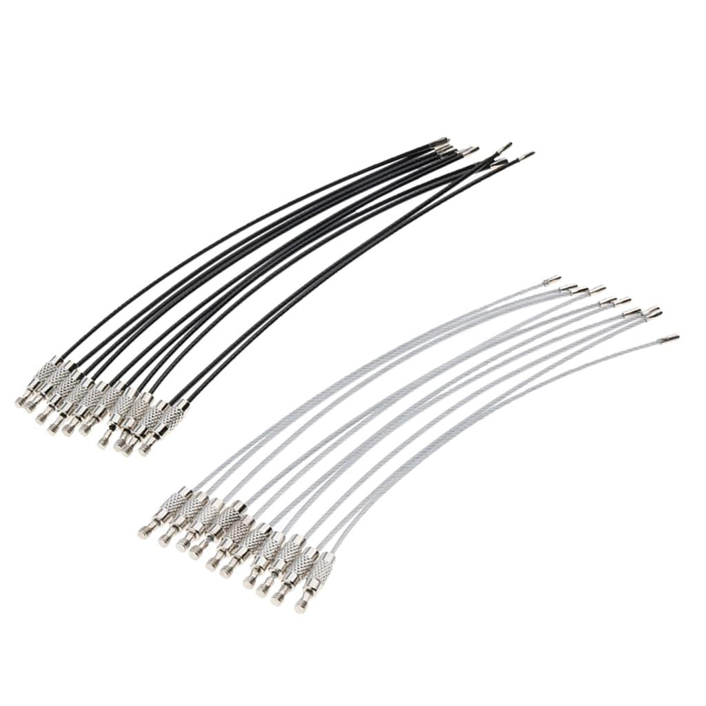 20 Pieces Cable Wire Loop Luggage Tag Loops Stainless Steel Wire Straps
