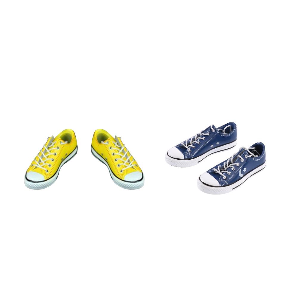2 Pair 1/6 Lace Up Canvas Shoes Flats Sneakers for 12'' Male Action Figure