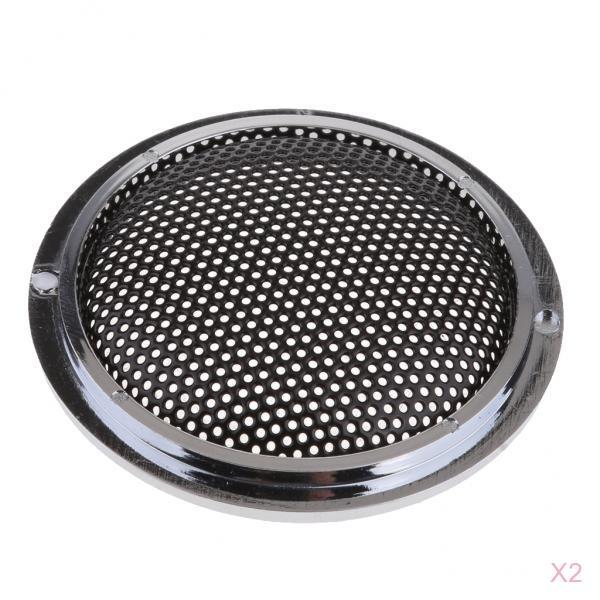 2Piece 1 inch Black Treble Speaker Protective Shell Grille for Loudspeaker