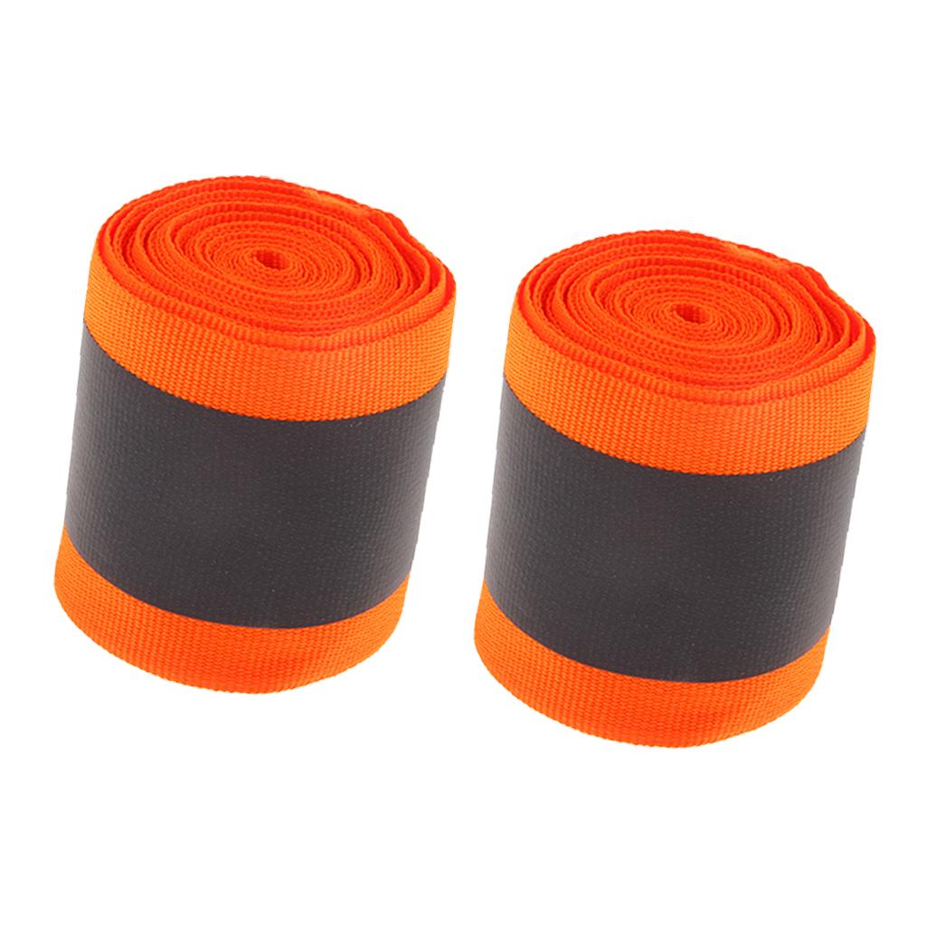 2 Roll Orange Polyester Reflective Webbing Ribbon for Shirts Bag Dog's Coat