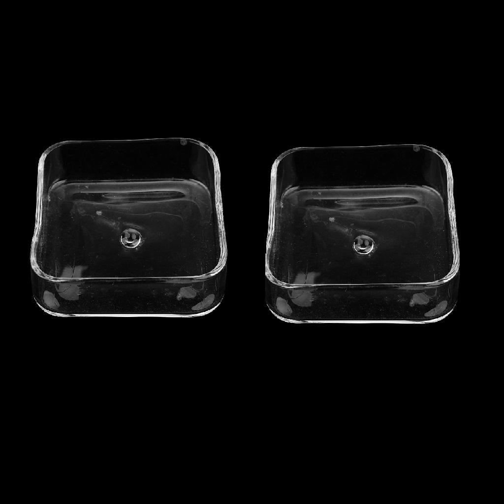 2x Aquarium Fish Tank Shrimp Feeding Food Dish Tray Feeder Container