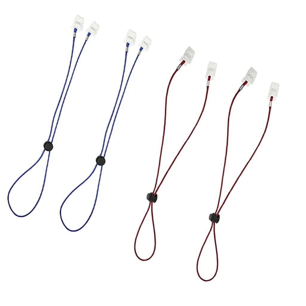 4 Pieces Flexible Bib Napkin Chains Holder Meal Paper Towel Clip for Elderly