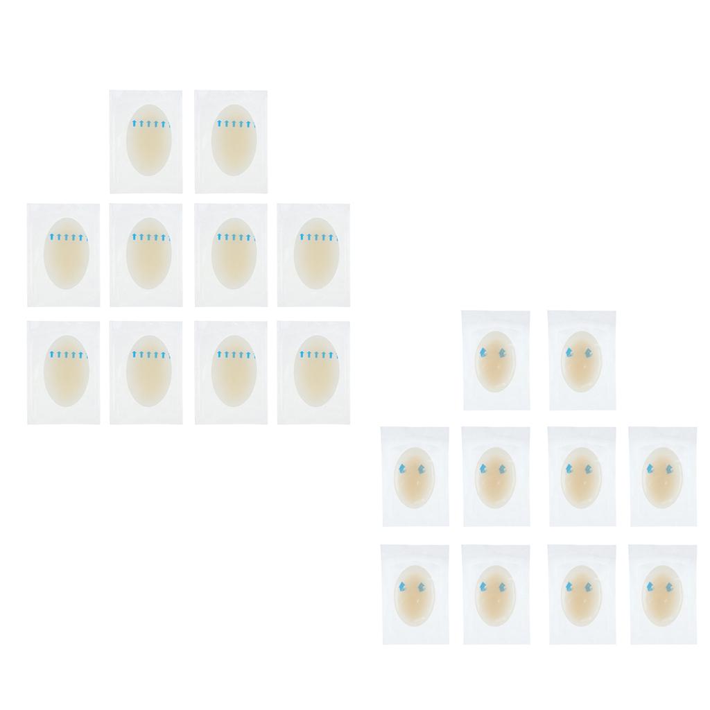 20 Pieces Waterproof Adhesive Blister Pad Bandages Gel Prevention Patch
