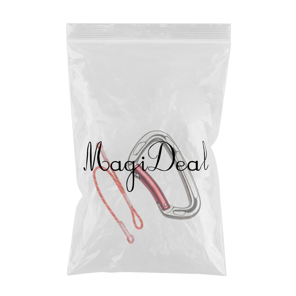 Climbing Nylon Pre-sewn Eye-to-Eye Prusik Loop Cord Lanyard with Carabiner
