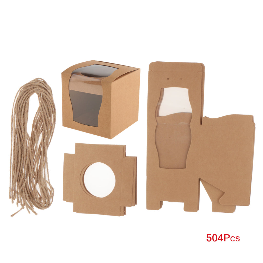 504/set Kraft Paper Cake Cupcake Box Bakery Wedding Party Favor Gifts Brown
