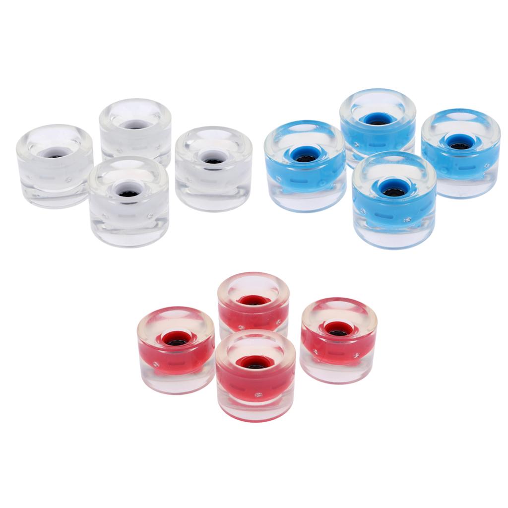 12pcs 70mm Magnetic Light Up Skateboard Longboard Wheels Replacement 78A