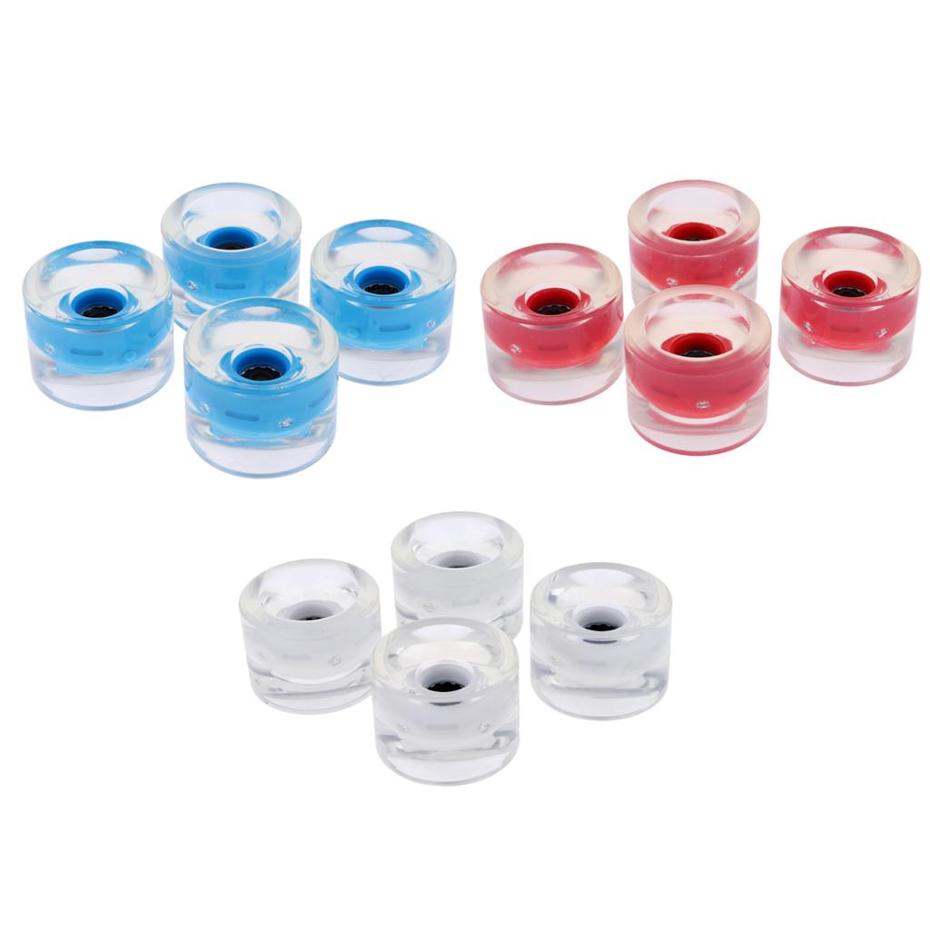 12pcs 70mm Magnetic Light Up Skateboard Longboard Wheels Replacement 78A